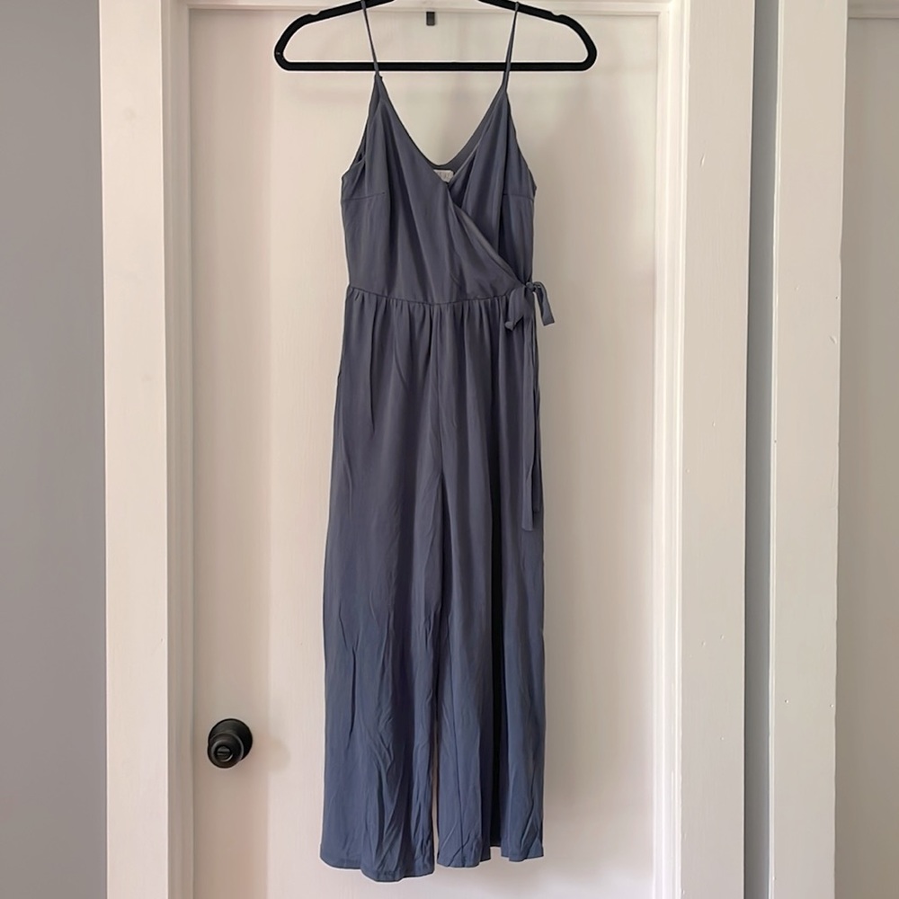 Dusty Blue Jumpsuit with side tie
